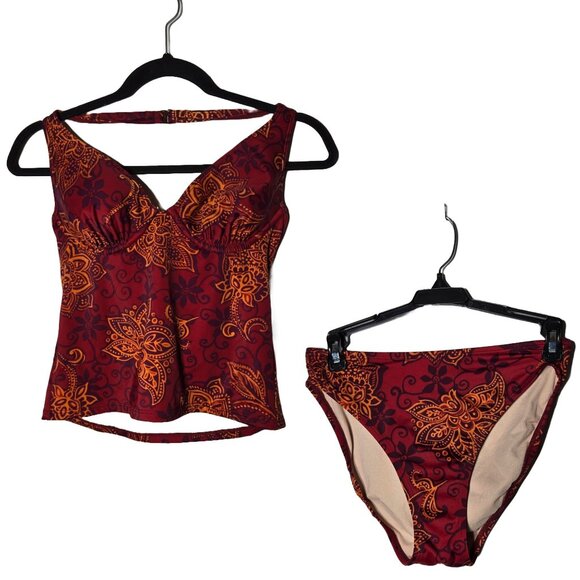 Victoria's Secret Red and Orange Swim Set - Picture 1 of 14